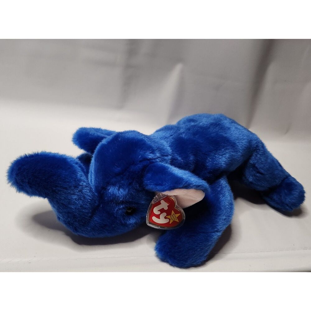 Ty Beanie Buddies Collection Blue Elephant Beanie Buddy 1998